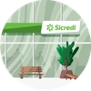  ilustração da fachada de uma agência do Sicredi 
