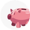  ilustração de um cofre de porquinho rosa 