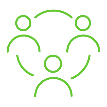 ícone que representa conexão entre pessoas