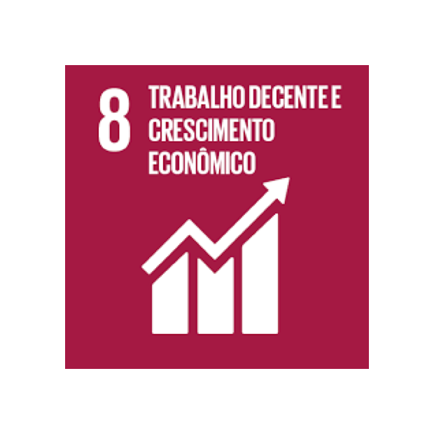 ilustração do 8º ODS trabalho decente e crescimento econômico